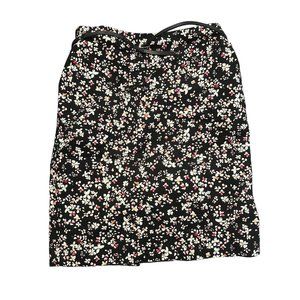 NWOT Liz Claiborne Pencil Skirt Black Floral